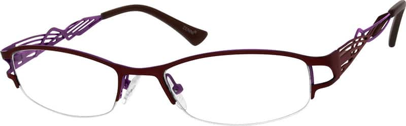 Angle view of Oval Glasses 688618 in Red