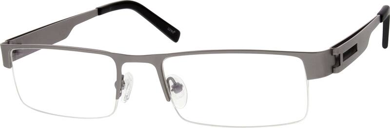 Angle view of Rectangle Glasses 691612 in Gray