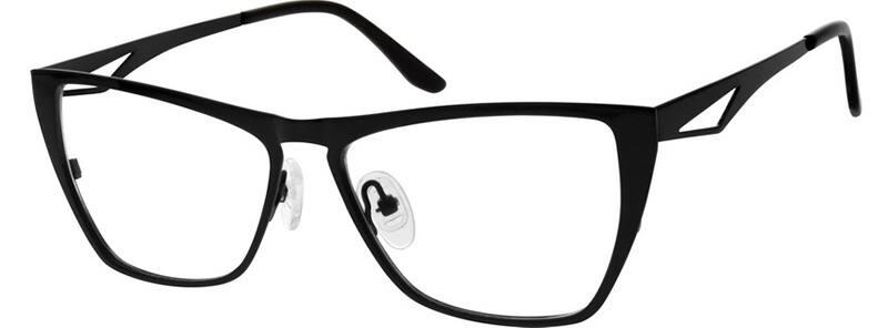 Angle view of Rectangle Glasses 692121 in Black