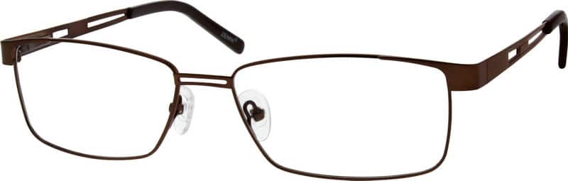 Angle view of Rectangle Glasses 692815 in Brown
