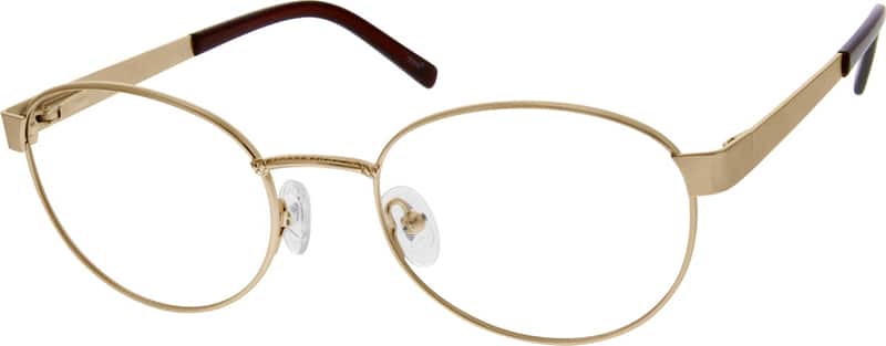 Angle view of Round Glasses 693314 in Gold