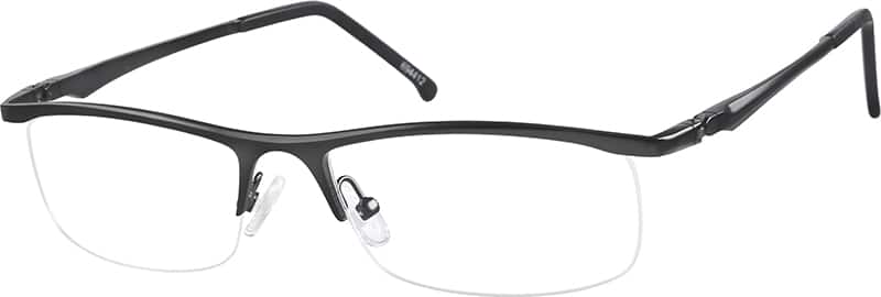 Angle view of Rectangle Glasses 694412 in Black