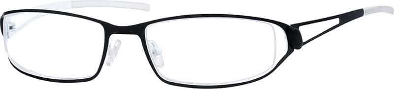 Angle view of Rectangle Glasses 697321 in Black