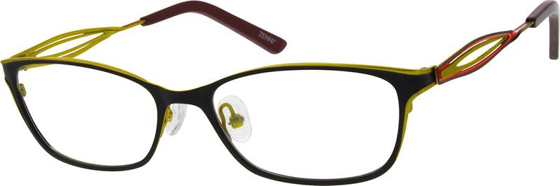 Angle view of Oval Glasses 697921 in Black