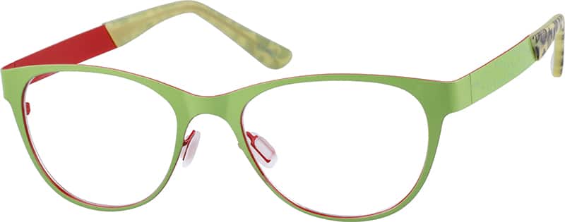 Angle view of Oval Glasses 699424 in Green