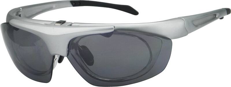 Angle view of Prescription Wind Goggles 700711 in Silver