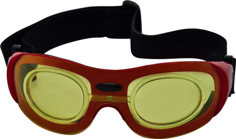 Angle view of Prescription Wind Goggles 702718 in Red