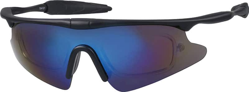 Angle view of Sport Sunglasses 704121 in Black