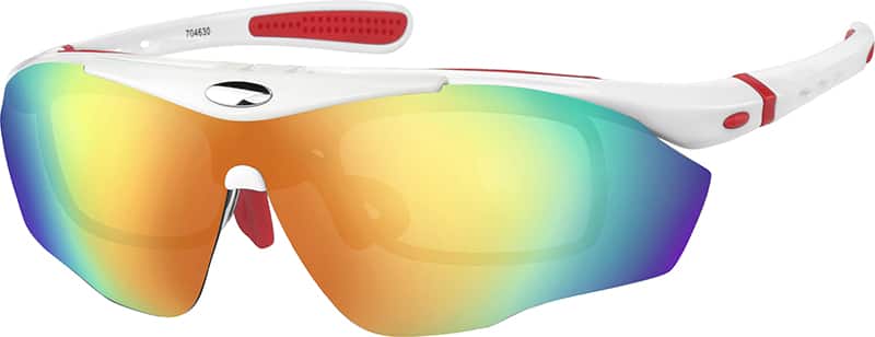 Angle view of Sport Sunglasses 704630 in White