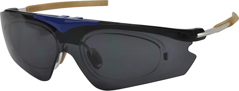 Angle view of Prescription Wind Goggles 704921 in Black