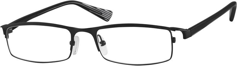 Angle view of Rectangle Glasses 713421 in Black