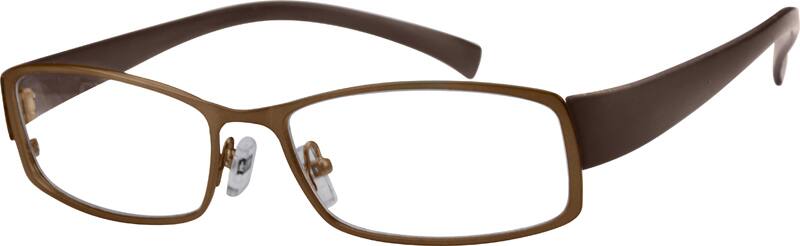 Angle view of Rectangle Glasses 718215 in Brown
