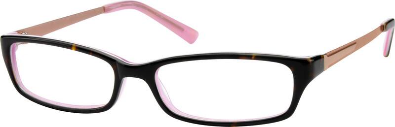 Angle view of Rectangle Glasses 723425 in Black