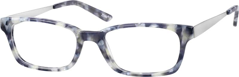 Angle view of Rectangle Glasses 729812 in Gray