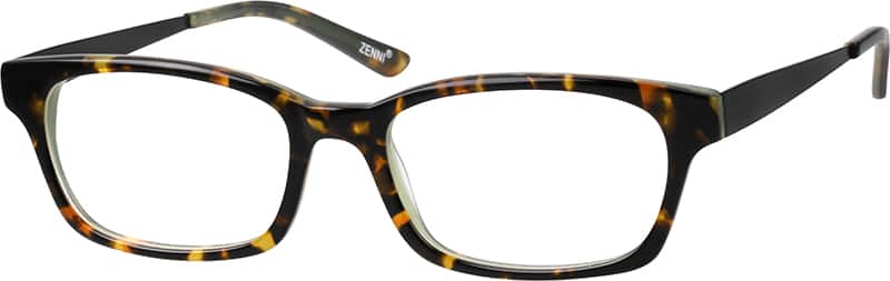 Angle view of Rectangle Glasses 729825 in Tortoiseshell