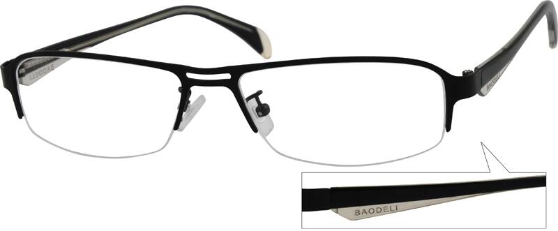Angle view of Geometric Glasses 733121 in Black