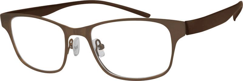 Angle view of Square Glasses 735115 in Brown