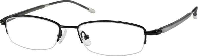Angle view of Rectangle Glasses 739721 in Black