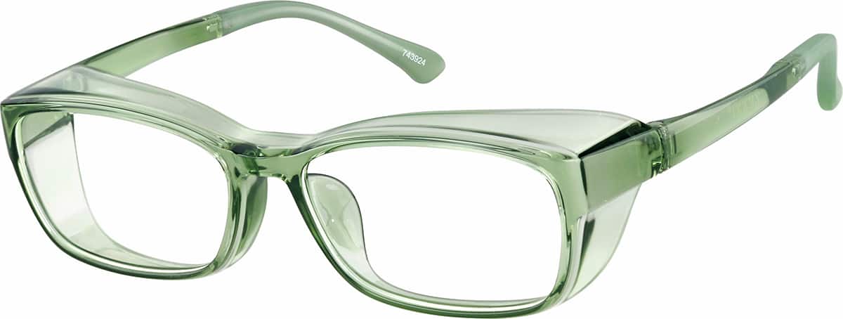 Angle view of Protective Glasses 743924 in Green