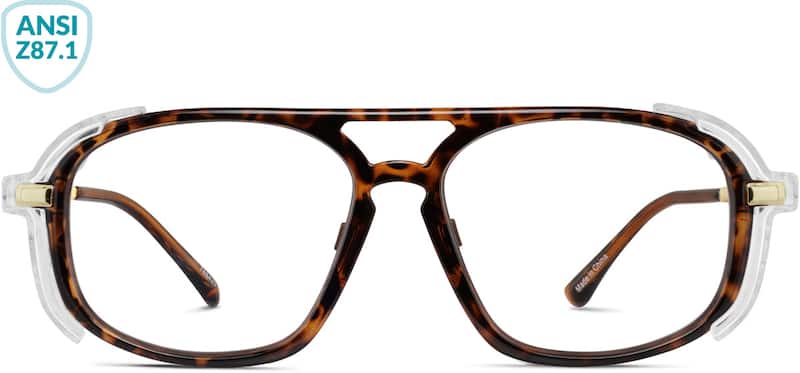 Tortoiseshell Z87.1 Safety Glasses