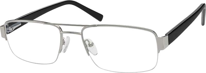 Angle view of Rectangle Glasses 752411 in Silver