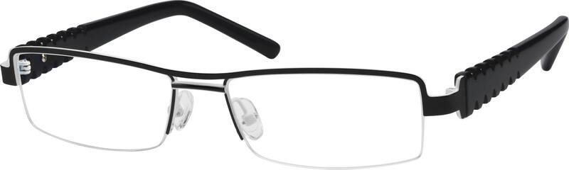 Angle view of Rectangle Glasses 753421 in Black