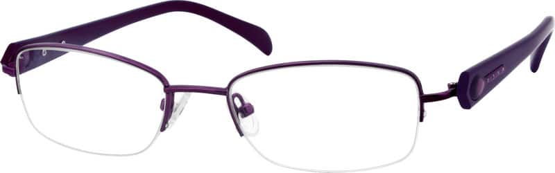 Angle view of Rectangle Glasses 764617 in Purple