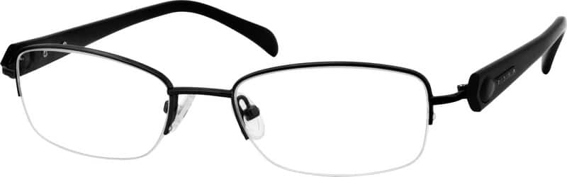 Angle view of Rectangle Glasses 764621 in Black