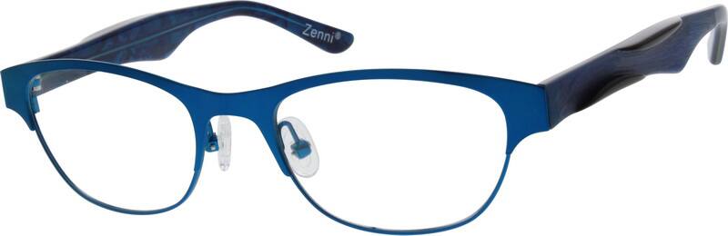 Angle view of Square Glasses 770416 in Blue