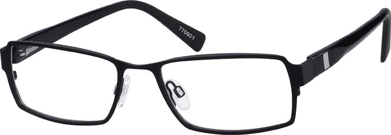 Angle view of Rectangle Glasses 770921 in Black