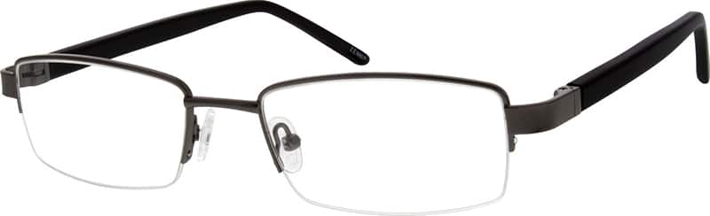 Angle view of Rectangle Glasses 771012 in Gray