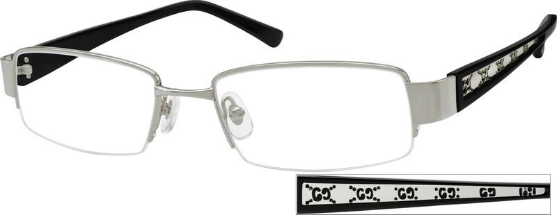 Angle view of Rectangle Glasses 774911 in Silver