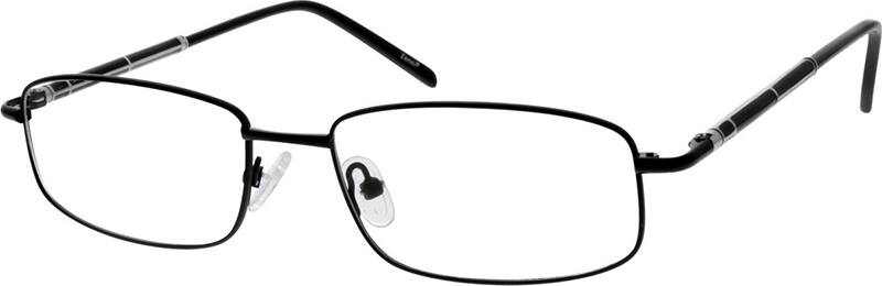 Angle view of Rectangle Glasses 775921 in Black