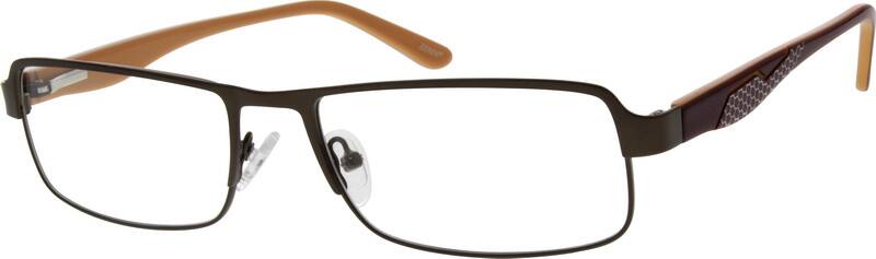 Angle view of Rectangle Glasses 776715 in Brown