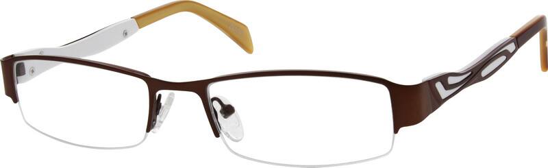 Angle view of Rectangle Glasses 776815 in Brown