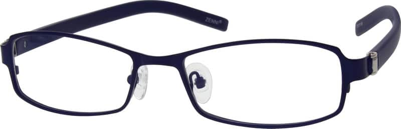 Angle view of Rectangle Glasses 777116 in Blue