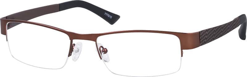 Angle view of Rectangle Glasses 777515 in Brown