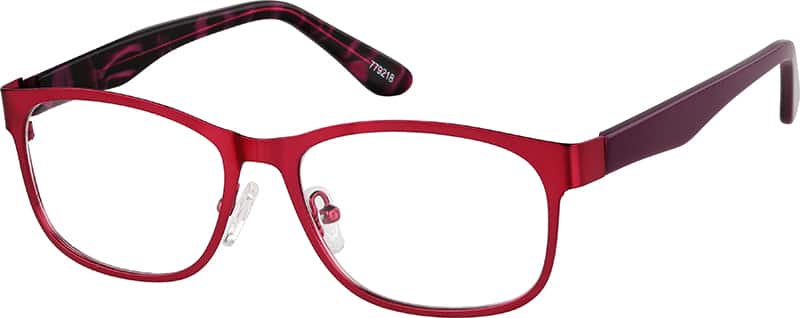 Angle view of Square Glasses 779218 in Red