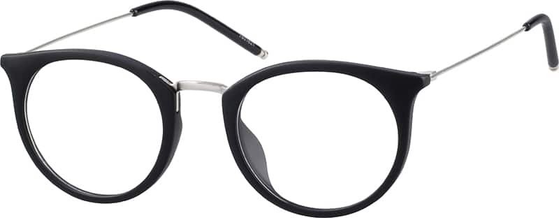 Angle view of Round Glasses 7801621 in Black