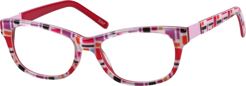 Angle view of Kids’ Cat-Eye Glasses 7802629 in Multicolor