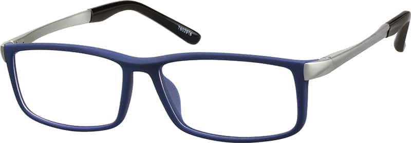 Angle view of Rectangle Glasses 7802916 in Blue
