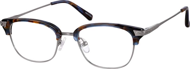 Angle view of Browline Glasses 7803326 in Pattern