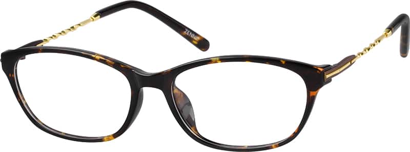 Angle view of Cat-Eye Glasses 7804325 in Tortoiseshell