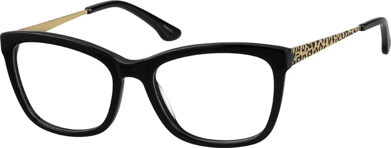 Angle view of Cat-Eye Glasses 7806321 in Black