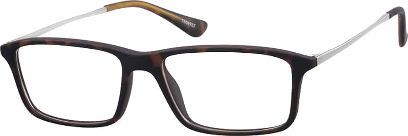 Angle view of Kids’ Rectangle Glasses 7806925 in Tortoiseshell