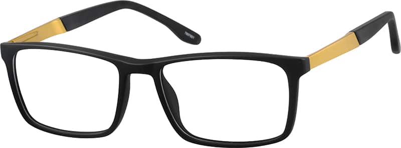 Angle view of Rectangle Glasses 7807921 in Black