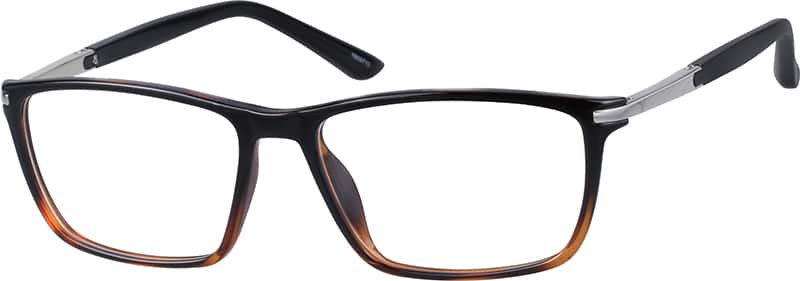 Angle view of Rectangle Glasses 7808715 in Dark Tortoiseshell