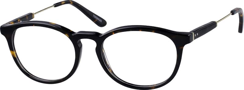 Angle view of Oval Glasses 7809425 in Tortoiseshell
