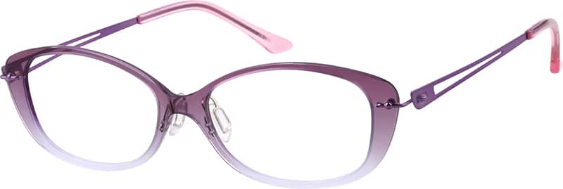 Angle view of Oval Glasses 7809817 in Purple