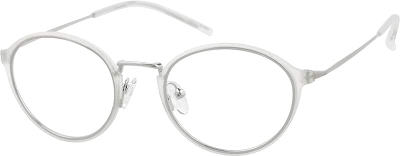 Angle view of Oval Glasses 7810423 in Translucent